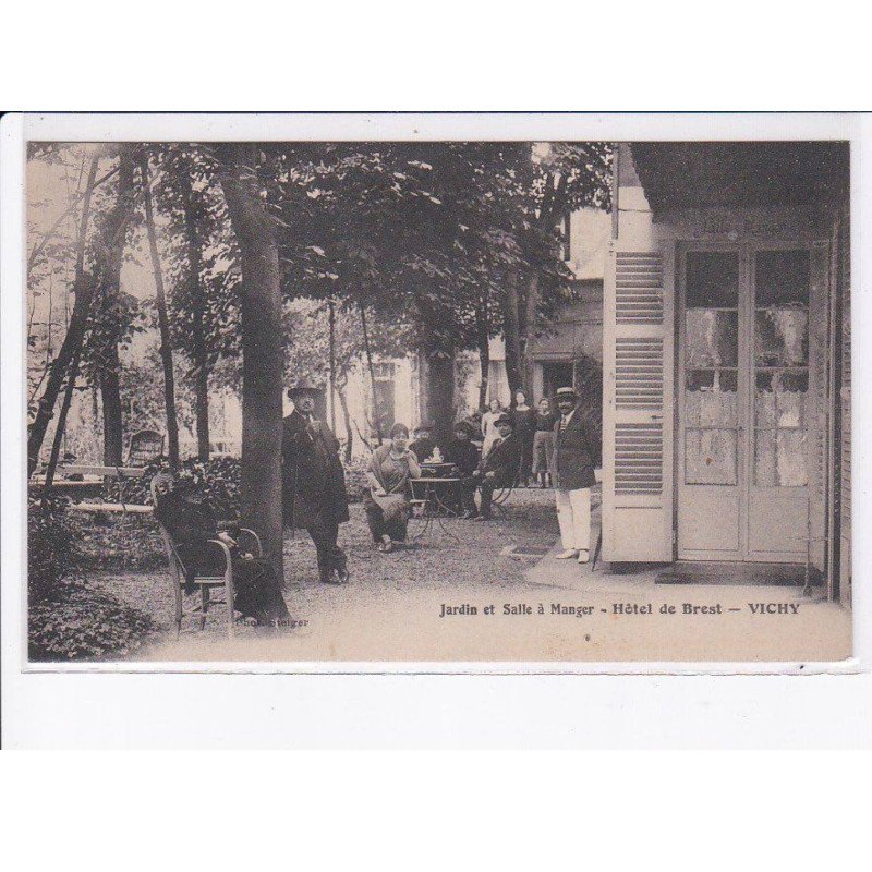 VICHY: jardin et salle à manger, hôtel de brest - très bon état