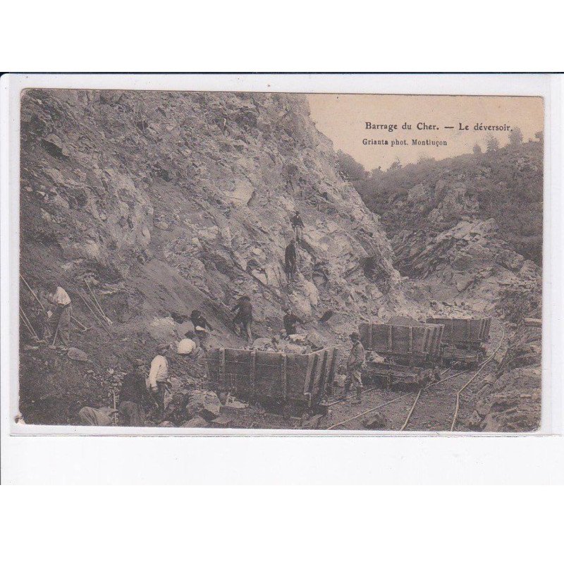 MONTLUCON (?): barrage du cher, le déversoir - très bon état