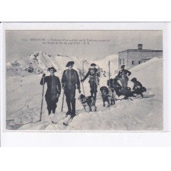 BRIANCON: transport d'un malade sur le traineau improvisé de l'école de ski du 159e d'infanterie - très bon état