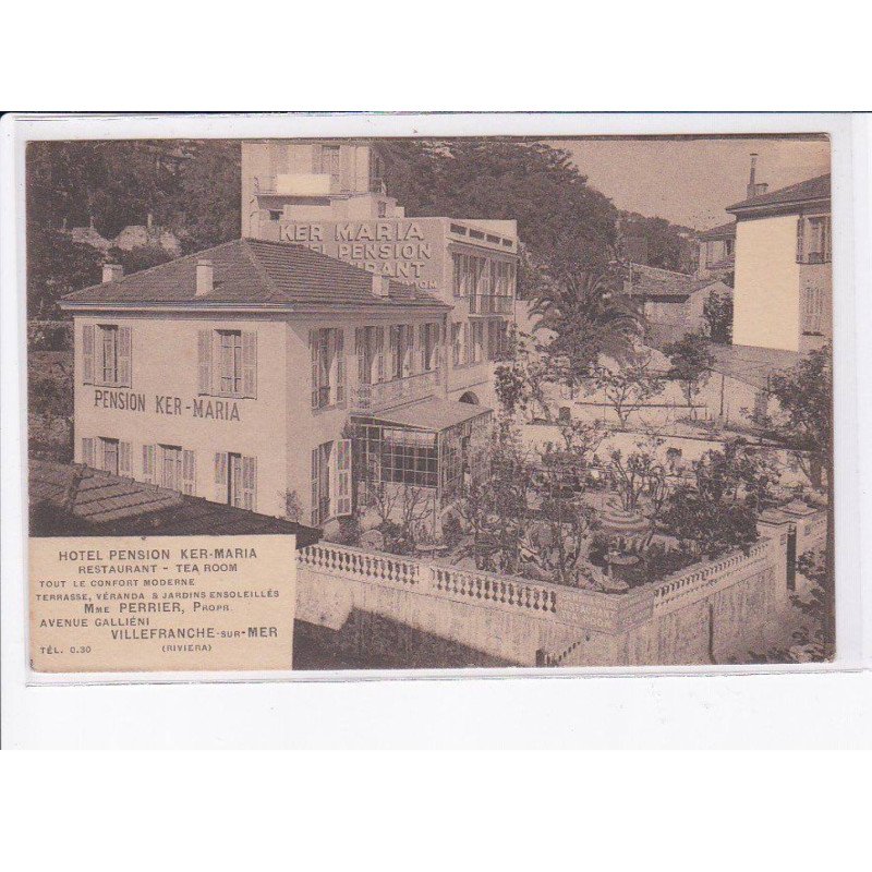 VILLEFRANCE-sur-MER: hôtel pension ker-maria, restaurant - très bon état