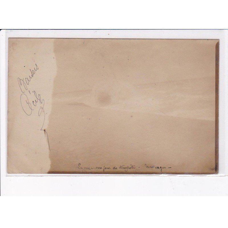 VILLERS-sur-MER: la mer un jour de tempête, une vague - très bon état