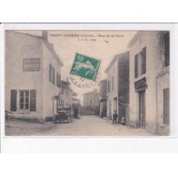 SAINT-ANGEAU: rue de la gare, chocolat menier, automobile - très bon état