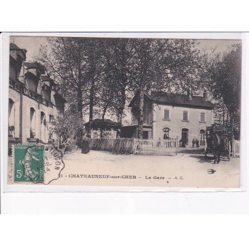 CHATEAUNEUF-sur-CHER: la gare - très bon état