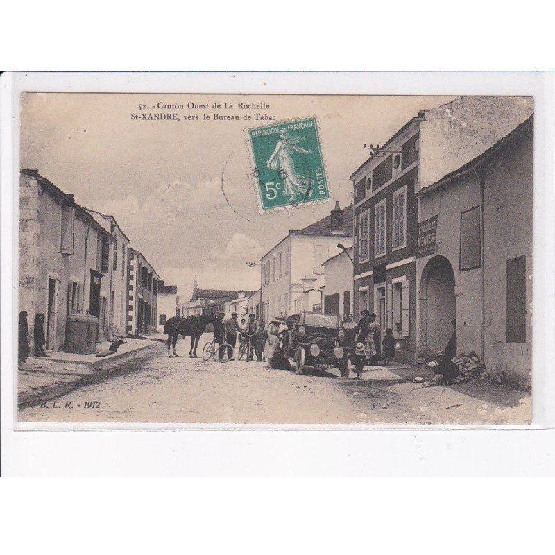 SAINT-XANDRE: canton ouest de la rochelle, vers le bureau de tabac, automobile, vélo - état