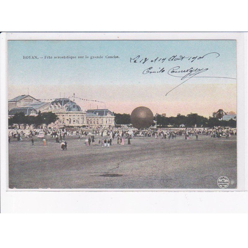 ROYAN: fête aérostatique sur la grande conche, ballon rond - très bon état
