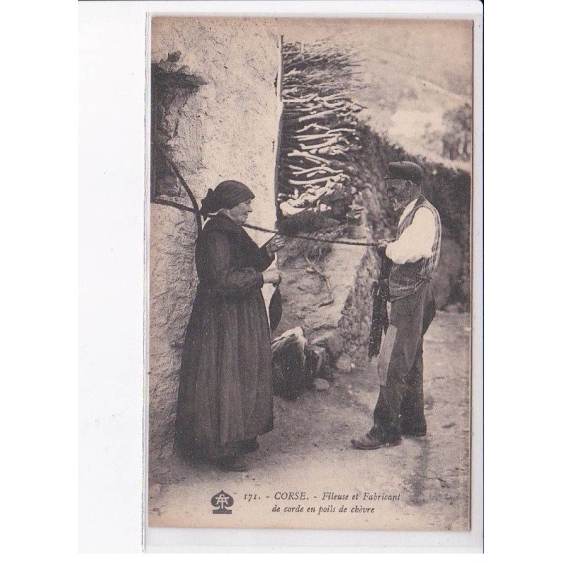 CORSE: fileuse et fabricant de corde en poils de chèvre - très bon état
