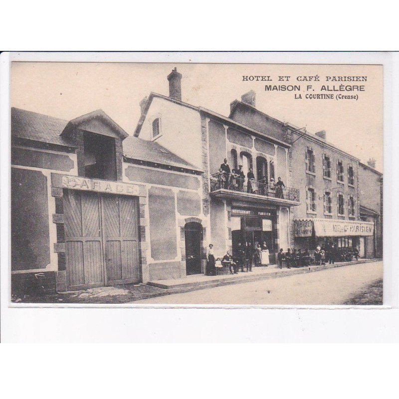 LA COURTINE: hôtel et café parisien, maison F. Allègre - très bon état