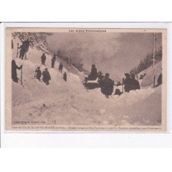 DROME: gare du col de la croix-haute, chasse-neige en tête d'un train - très bon état