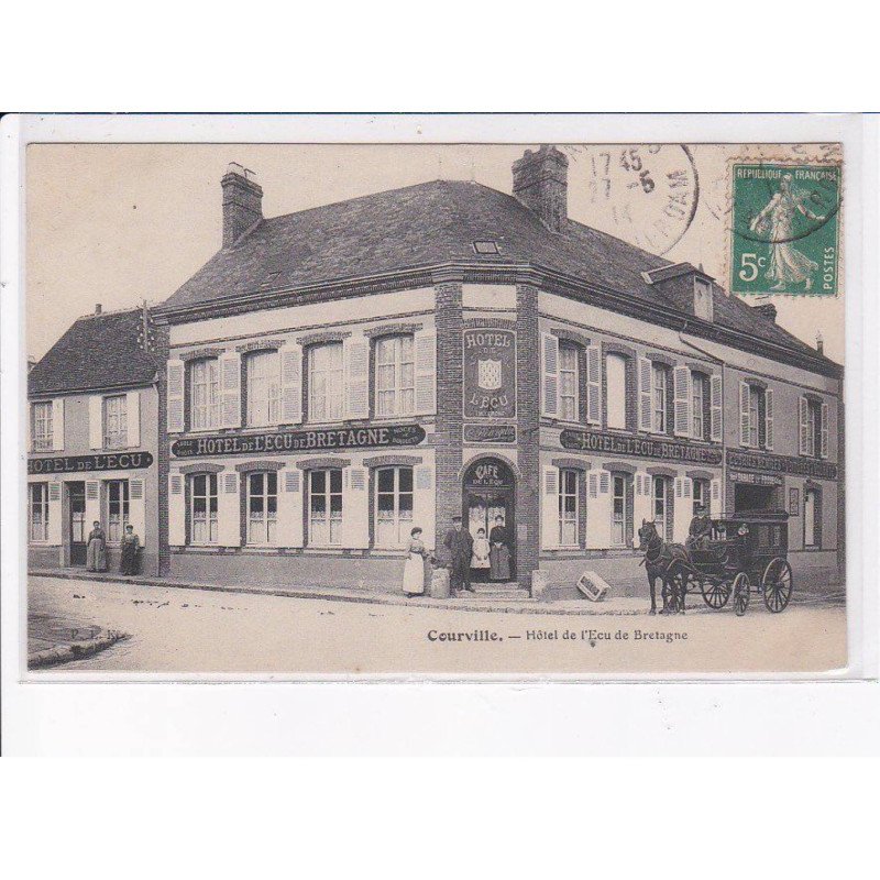 COURVILLE: hôtel de l'ecu de bretagne - très bon état
