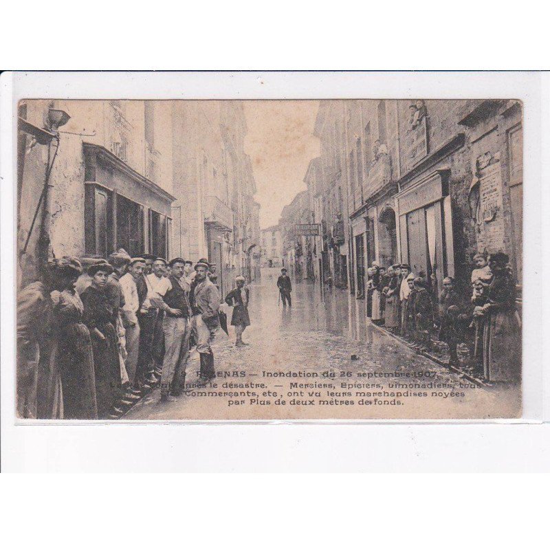 REZENAS: inondation 1907 - état