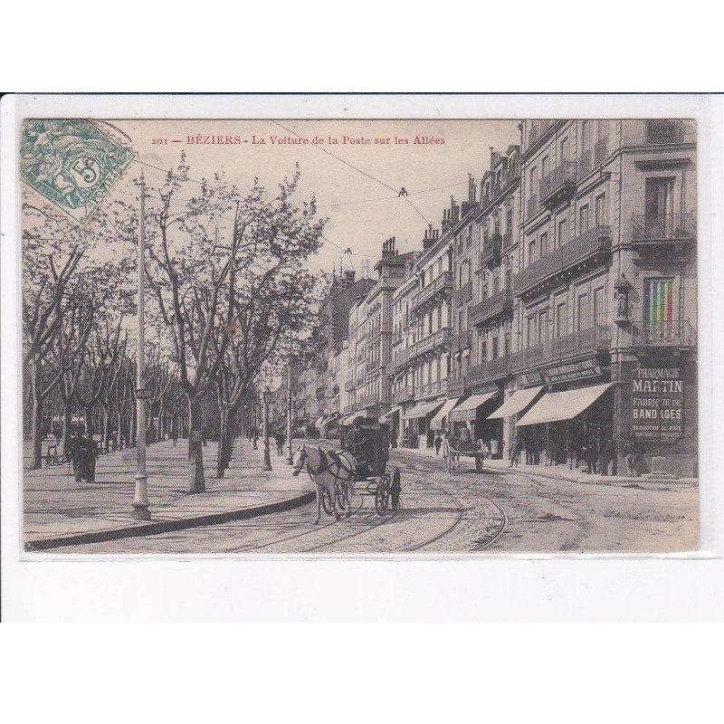 BEZIERS: la voiture de la poste sur les allées - très bon état
