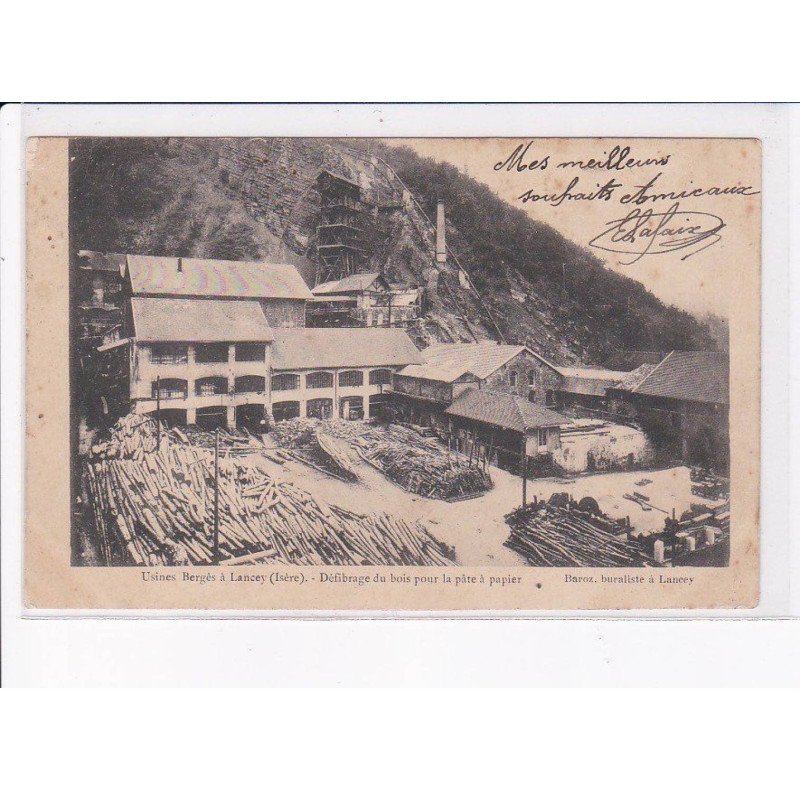 LANCEY: défibrage du bois pour la pâte à papier - état