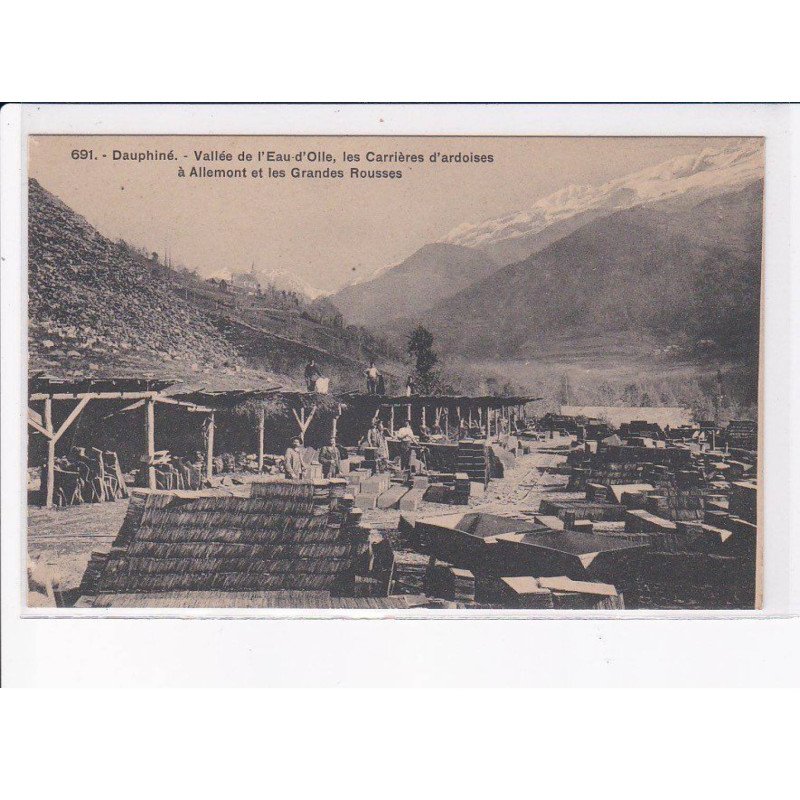 ALLEMONT: vallée de l'eau-d'olle, les carrières d'ardoises à allemont et les grandes rousses - très bon état