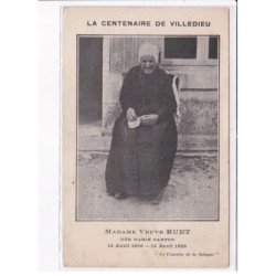 VILLEDIEU: la centenaire, Mme. Veuve Ruet née 1826 - très bon état