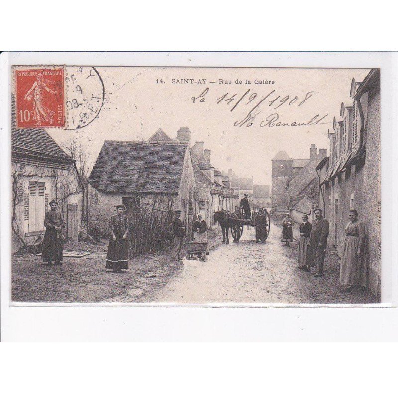 SAINT-AY: rue de la galère, attelage - très bon état