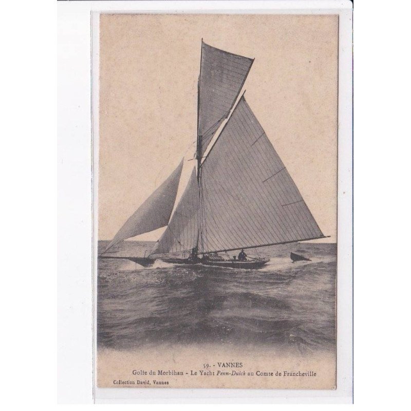 VANNES: golfe du morbihan, le yacht penn-duick au comte de francheville - très bon état
