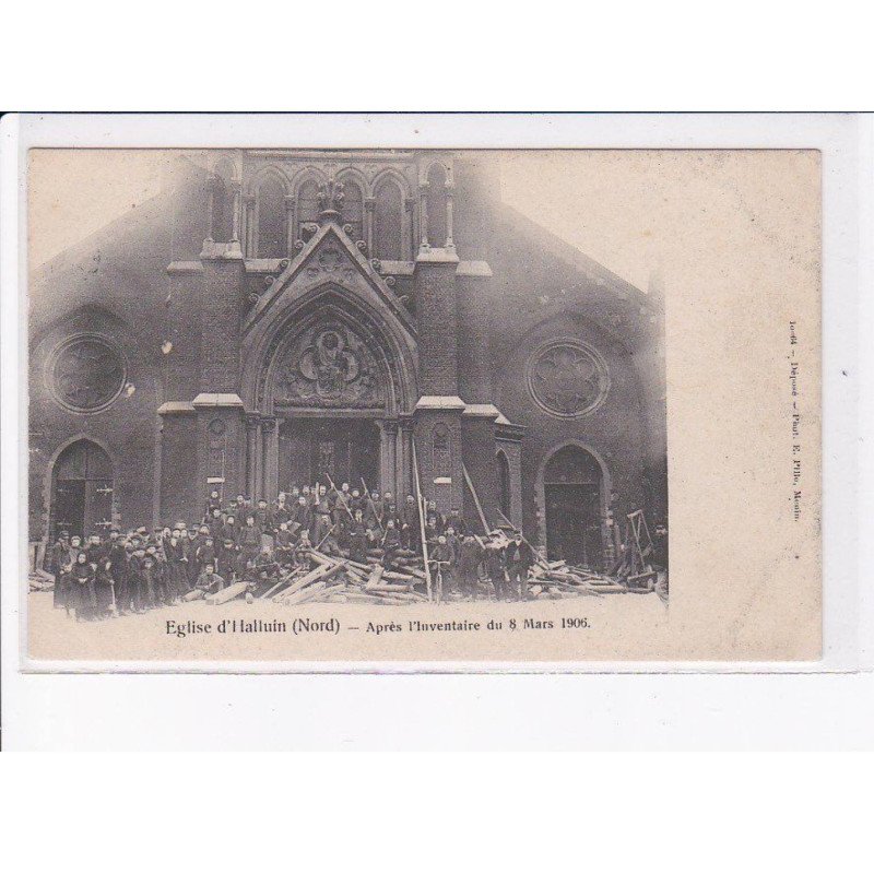 HALLUIN: église, après l'inventaire du 8 mars 1906 - très bon état