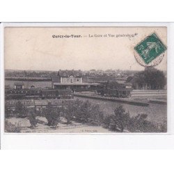 CERCY-la-TOUR: la gare et vue générale - très bon état