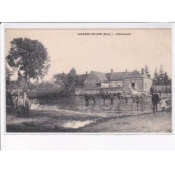 LALANDE-en-SON: l'abreuvoir, attelage - très bon état