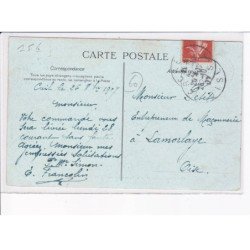 CREIL: société anonyme des ciments français, usine de la souys, bâtiment des fours du transporteur aérien- très bon état