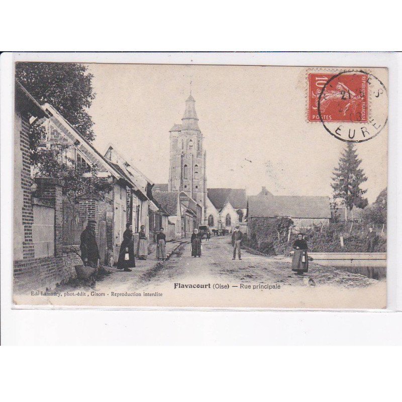 FLAVACOURT: rue principale - état