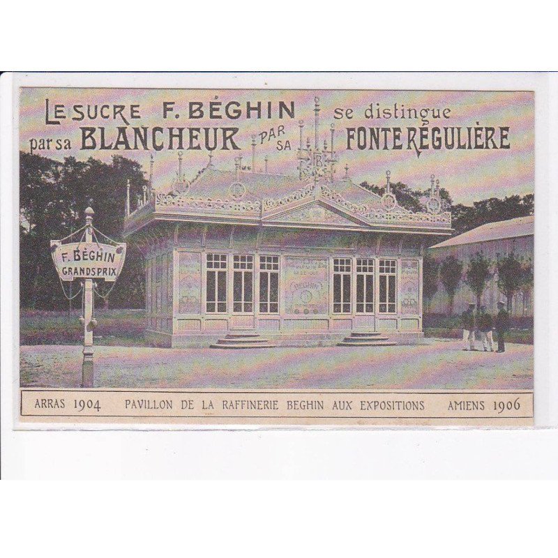 ARRAS: le sucre F. Béghin se distingue par sa blancheur par sa fonte régulière - très bon état