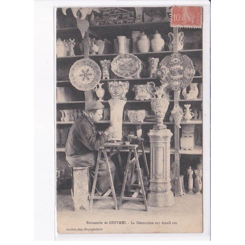 DESVRES: faïencerie, la décoration sur émail cru - très bon état