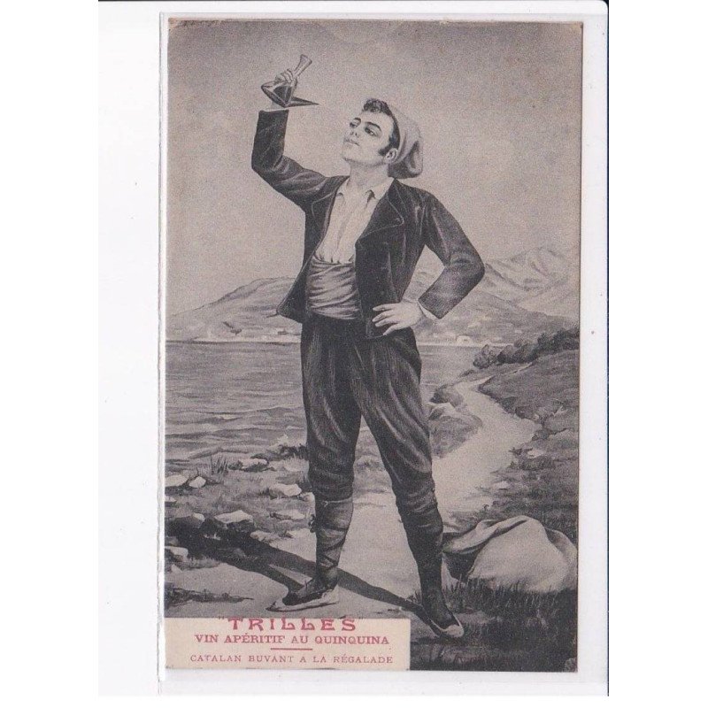 TRILLES: vin apéritif au quinquina catalan buvant à la régalade - très bon état