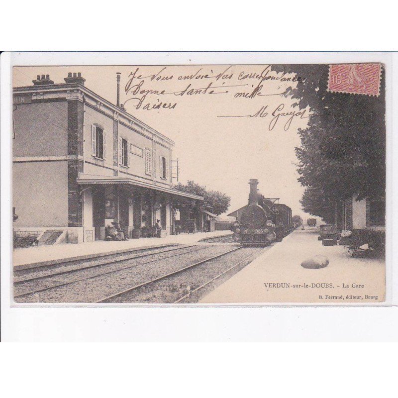 VERDUN-sur-le-DOUBS: la gare - très bon état