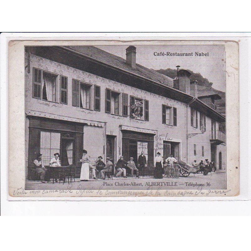 ALBERTVILLE: place charles-albert, café-restaurant nabel - très bon état