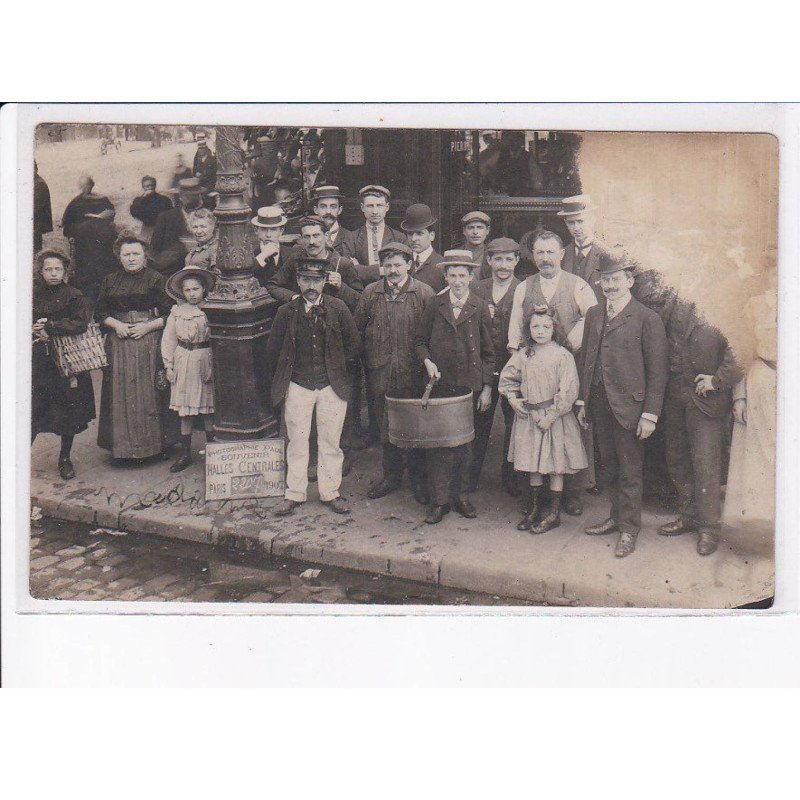PARIS: 75001, photographie Paul souvenir halles centrales 1907 - état