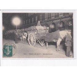 PARIS: 75001, paris la nuit, rue de rivoli, attelage - très bon état