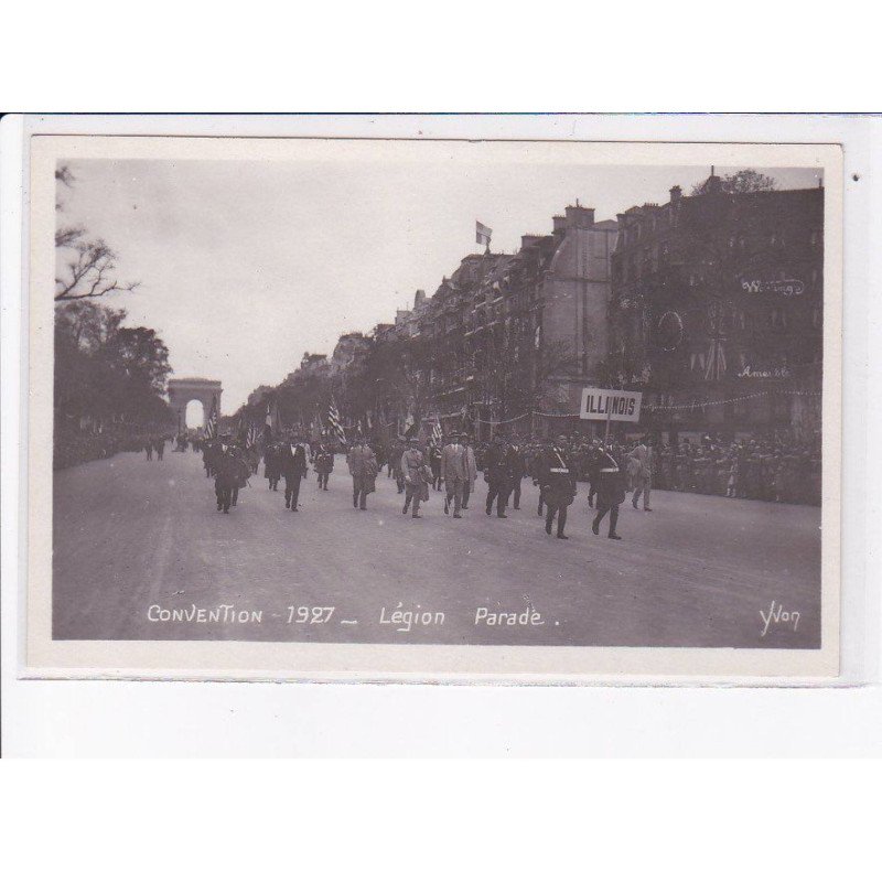 PARIS: convention 1927, légion parade, illinois - très bon état