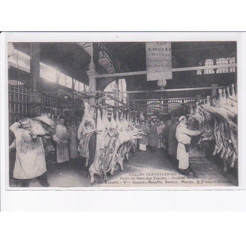 PARIS: 75001, halles centrale vente en gros de viande - très bon état