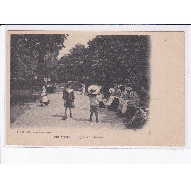 PARIS: enfants au jardin, paris vécu - très bon état