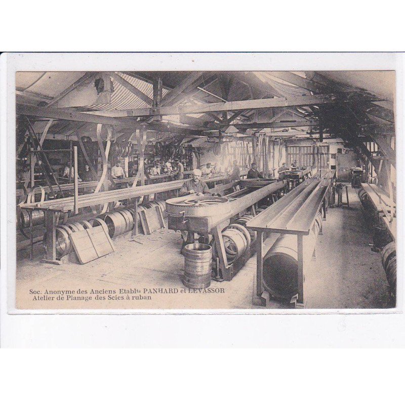PARIS: Penhard et Levassor, atelier de planage des scies à ruban - très bon état