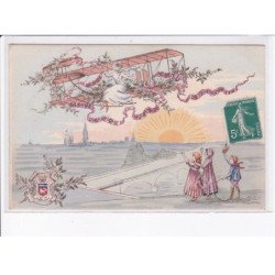ROUEN: grande semaine d'aviation normande, juin 1910 - très bon état
