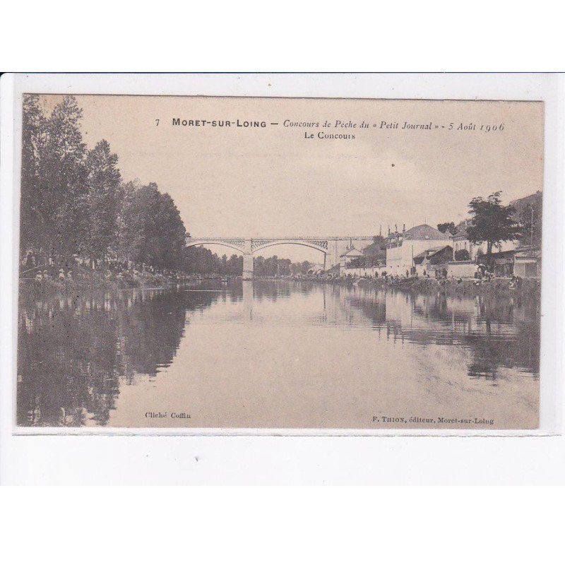 MORET-sur-LOING: concours de pêche du "petit journal" 5 août 1906, le concours - très bon état