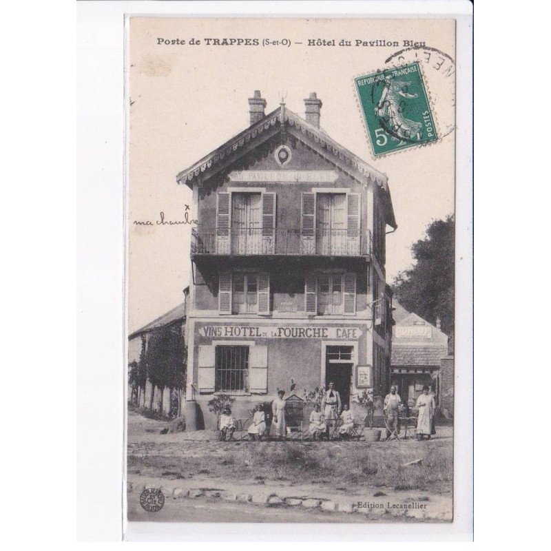 TRAPPES: porte de trappes, hôtel du pavillon bleu - très bon état