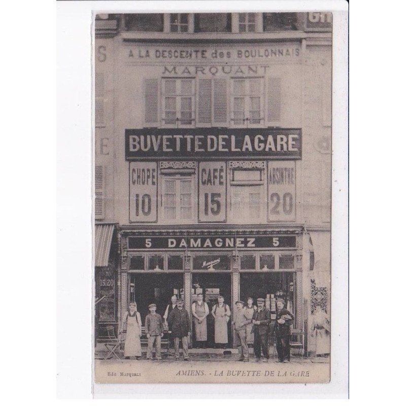 AMIENS: la buvette de la gare, a la descente des boulonnais marquant, damagnez - état