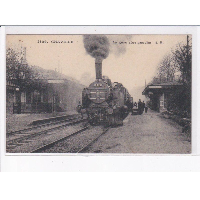 CHAVILLE: la gare rive gauche, train - très bon état