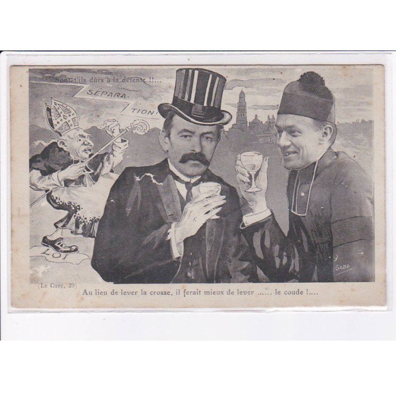 ALCOOL: au lieu de lever la crosse, il ferait mieux de lever le coude! (photo montage)- très bon état