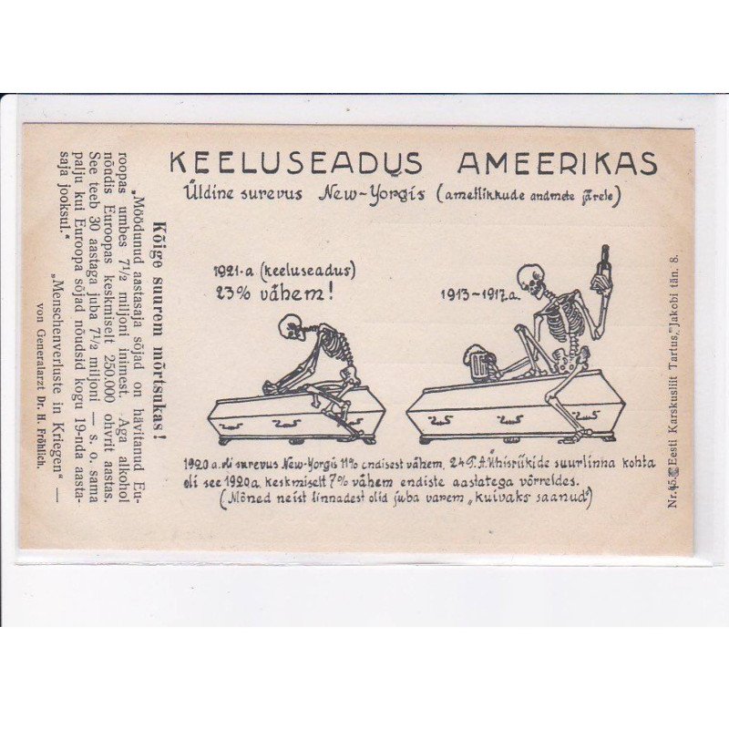 ALCOOL: keeluseadus ameerikas - très bon état