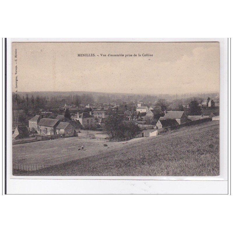 MENILLES : vue d'ensemble prise de la colline - tres bon etat