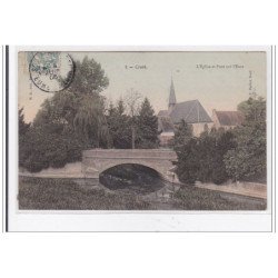 CROTH : l'eglie et pont sur l'eure - tres bon etat