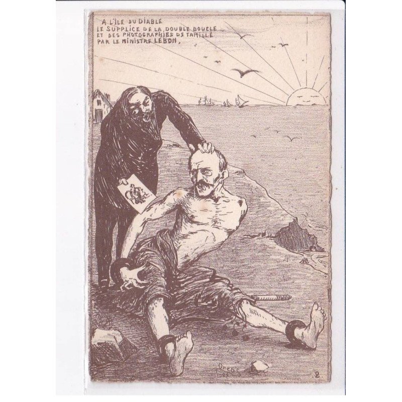 JUDAÏCA: affaire dreyfus, illustrée par Orens: à l'isle du diable le suppplice de la double boucle - très bon état