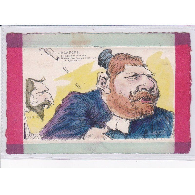 JUDAÏCA: affaire dreyfus, illustrée par Orens: Labori defenseur de dreyfus - très bon état