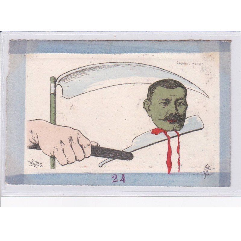 JUDAÏCA: affaire dreyfus, illustrée par Orens: colonel Henry, coupe gorge - très bon état