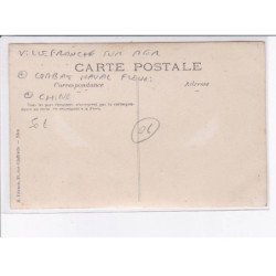 VILLEFRANCHE-sur-MER: combat naval fleuri, chine - très bon état