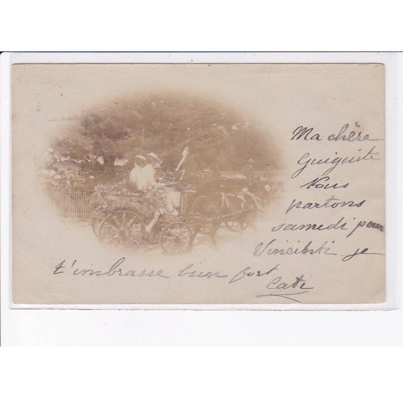 CANNES: carnaval, attelage fleuri - très bon état